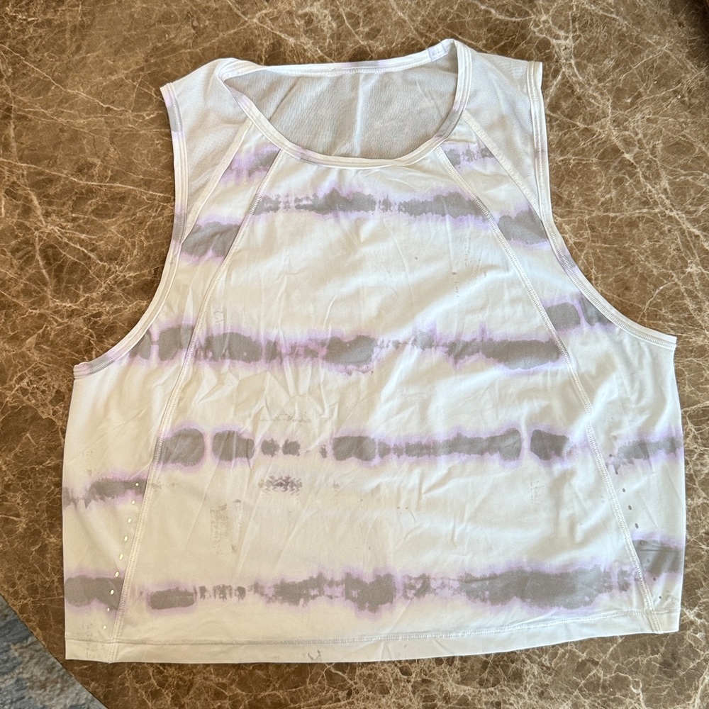 lululemon athletica White and Purple Tank Top